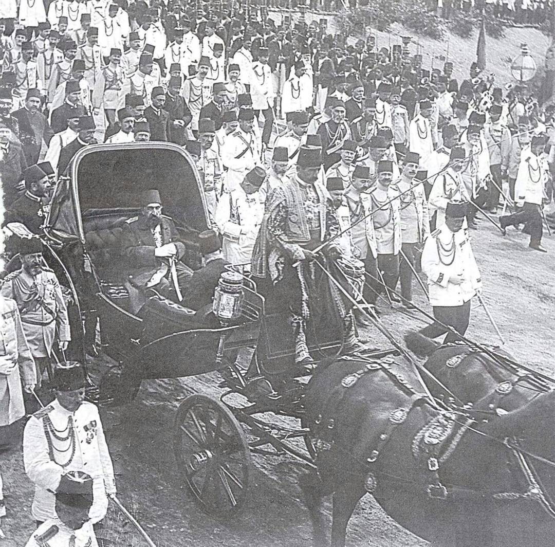 Sultan II. Abdülhamid Han''in Cuma Namazı Selamlığı.
(Fotoğraf Elisa Zonaro tara...