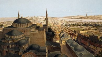 View of Istanbul from the Minaret of the Hagia Sophia Mosque, 1852 
Ayasofya Min...