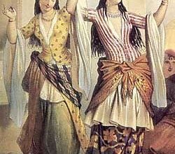 dancing harem women in Turkish (ottoman empire) costume